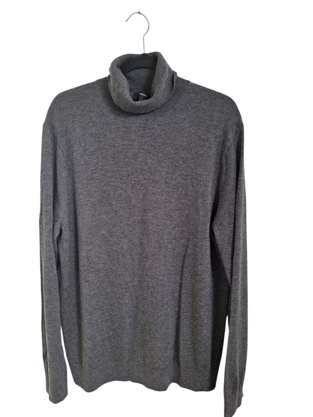 Theory Men's Merino Wool Charcoal Gray Turtleneck Sweater Size XL - Picture 3 of 10